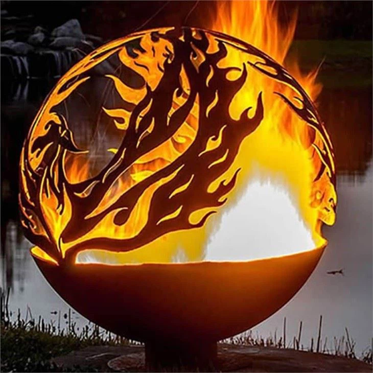 Steel Fire Pits Decorative Steel Half Sphere Corten Steel Fire Pit