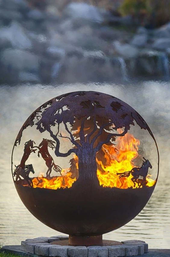 Outdoor Round Garden Fire Pit