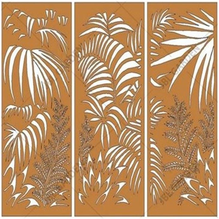 Corten Steel Fence Screen Garden