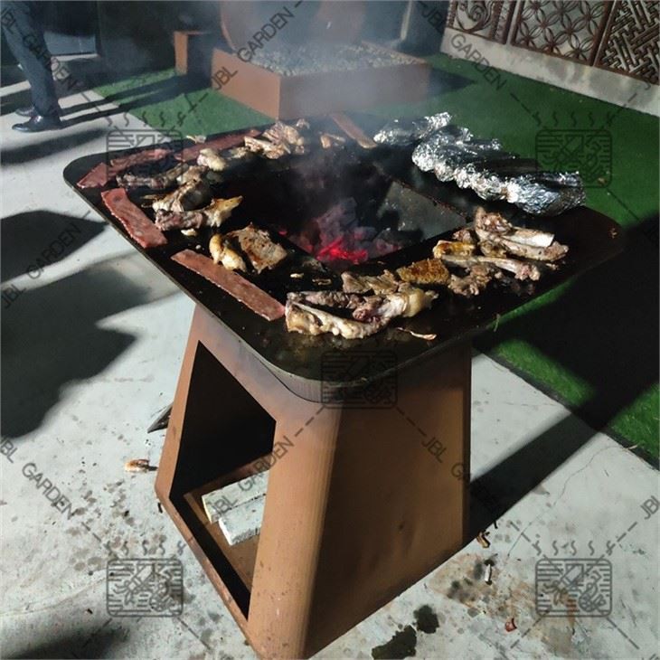 Corten Steel Barbeque Pit