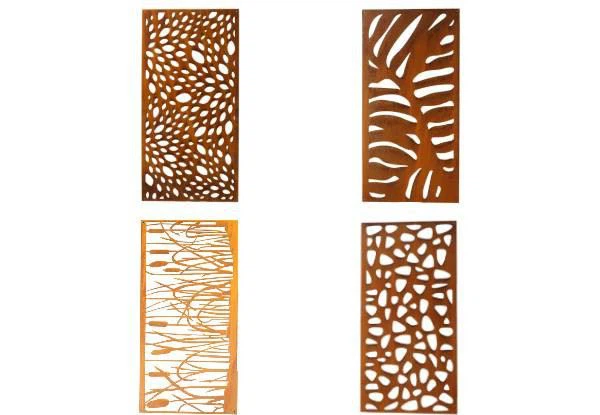 Dekorativní zástěna 600 x 1200 mm rezavá ocel