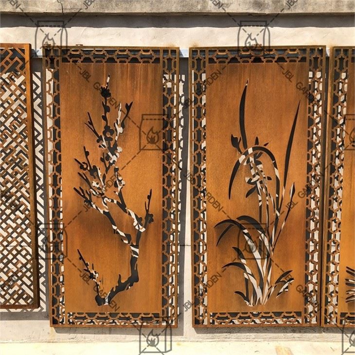 Ourdoor Corten Rusy Hang Screen