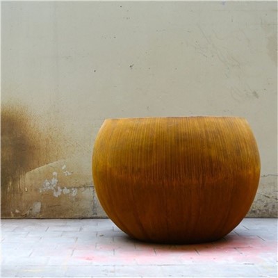 Corten ocelový obdélníkový žlabový květináč