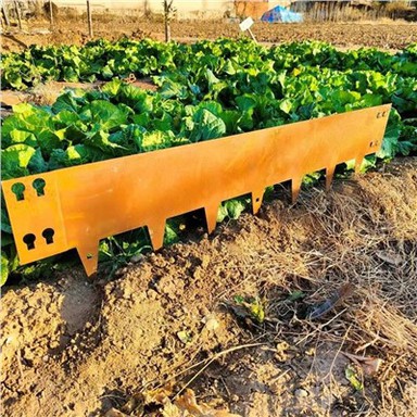 Kovová ocelová obruba zahradního trávníku