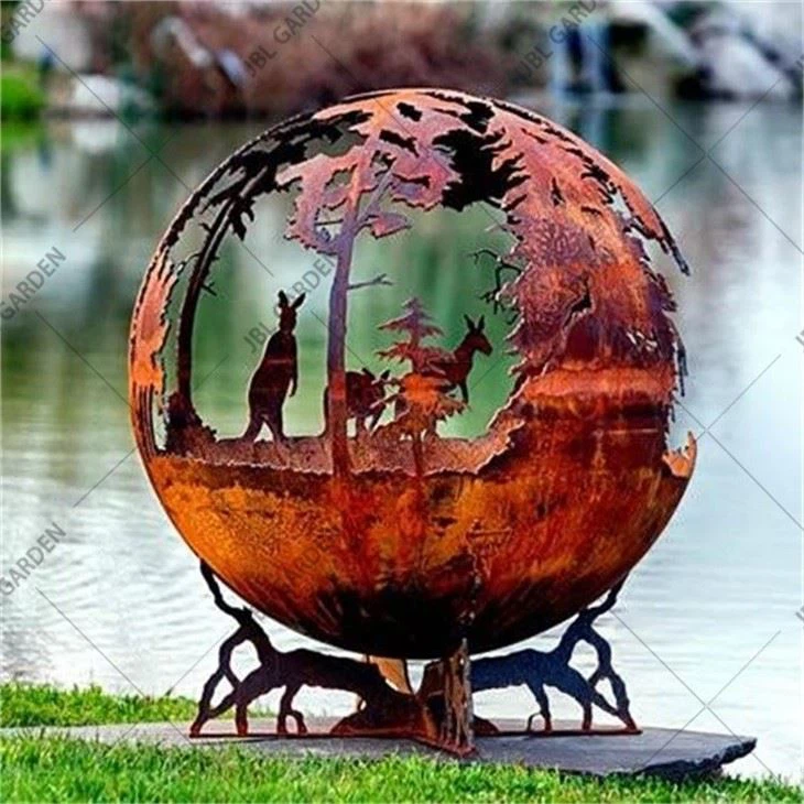 Steel Garden Fire Sphere
