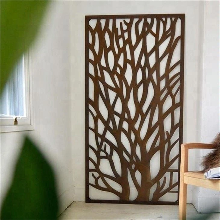 Weathering Steel Garden Screen