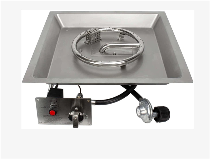 19Inch Square Gas Fire Pit Burner