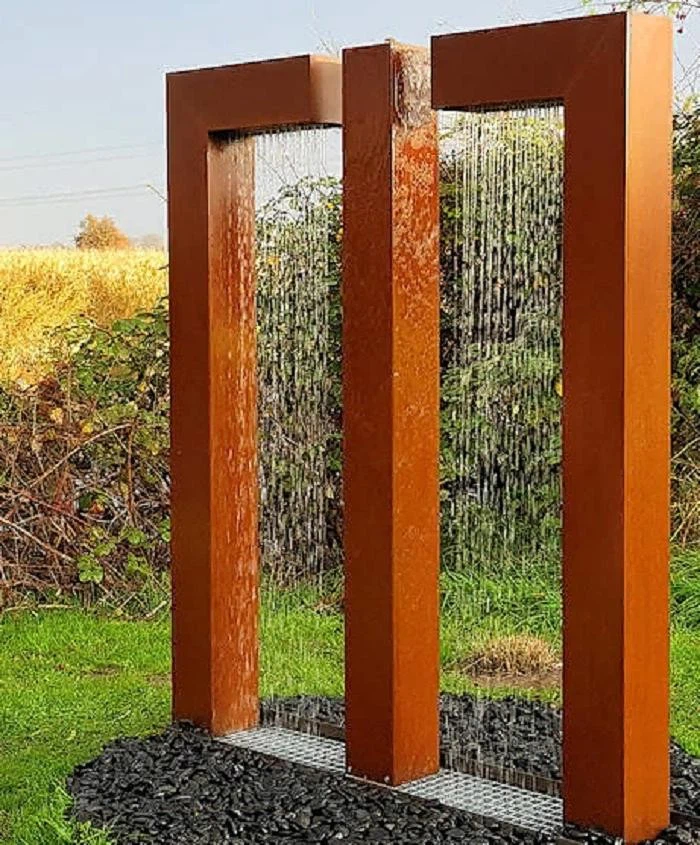 Artificial Water Fountain Of Corten