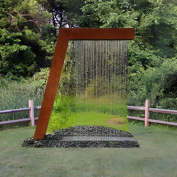 Vodní dekorace z Corten Steel