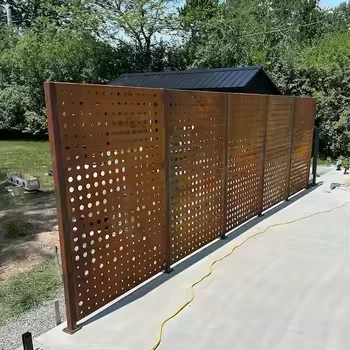 Custom Corten Steel Fence