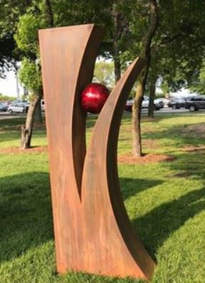 Custom Corten Steel Freestanding Sculpture factory