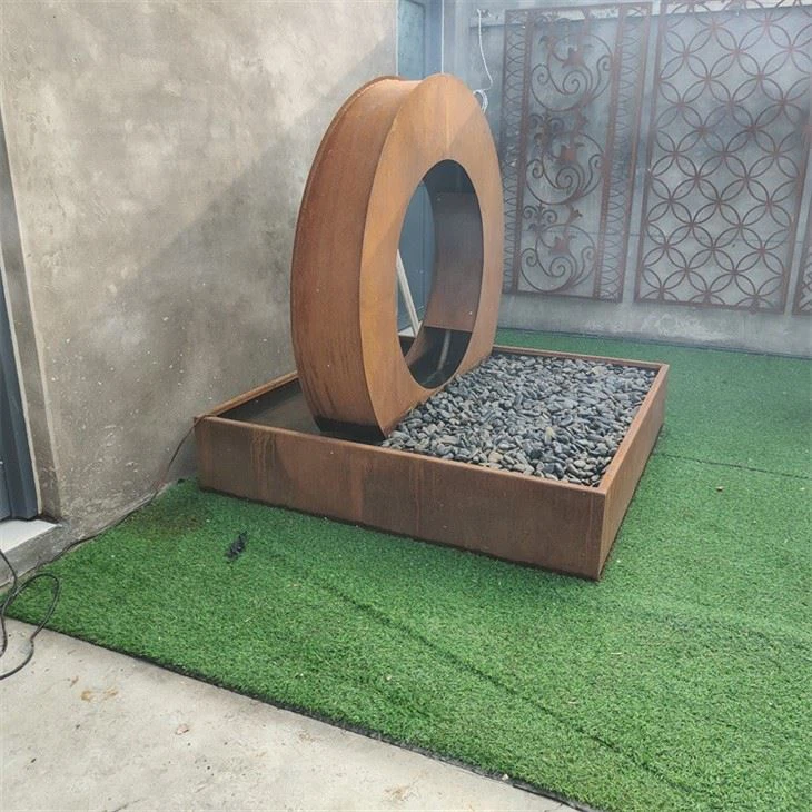 Garden Fountain Corten Steel