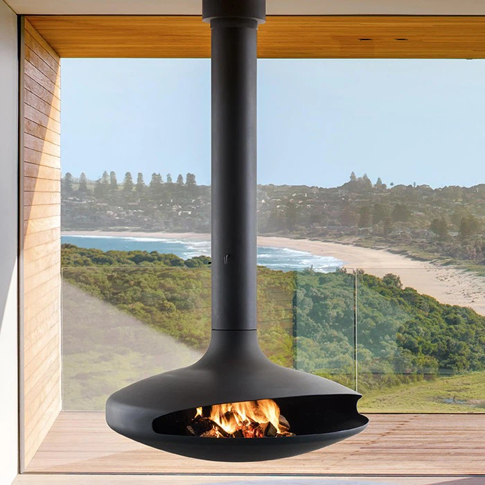 Indoor Heater Wood Suspended Fireplace