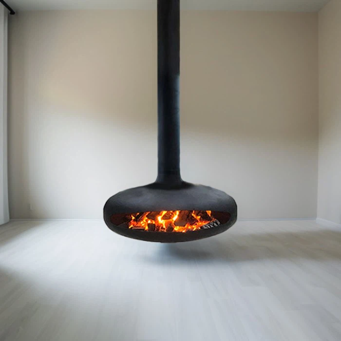 Indoor Heater Wood Suspended Fireplace