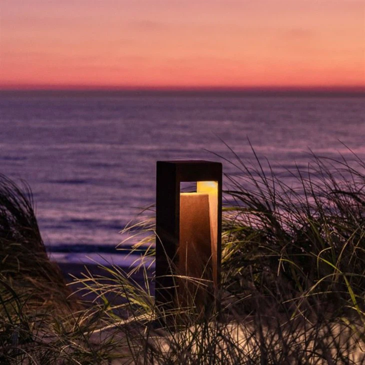 Rusty Color Corten Steel Bollard Lights