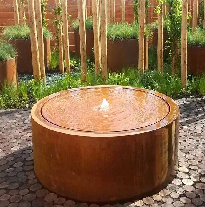 Rusty Landscape Corten Steel Water Fountain