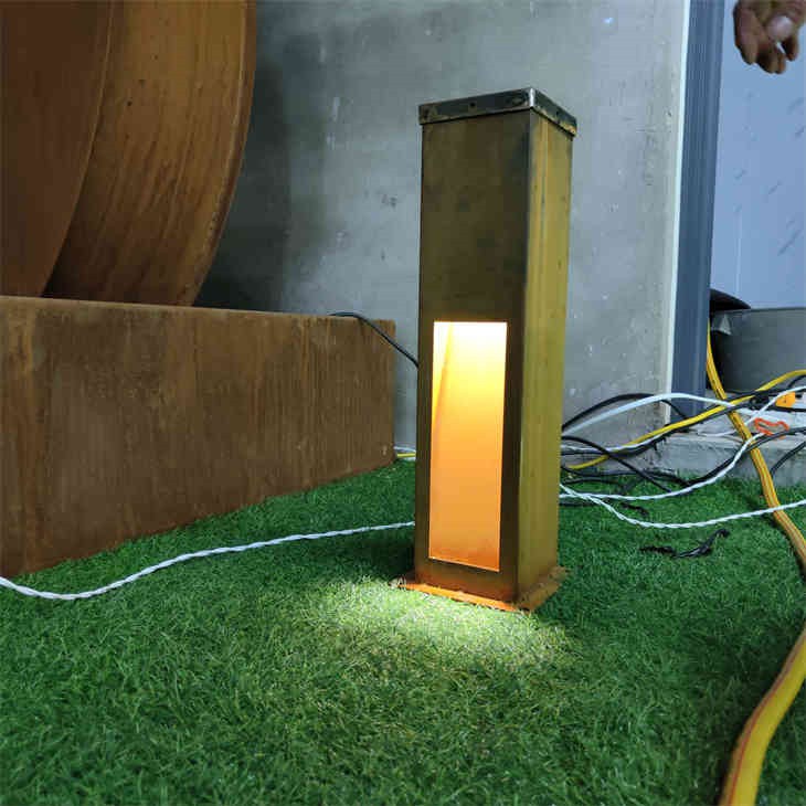 Rusty Metal Steel Bollard Light best