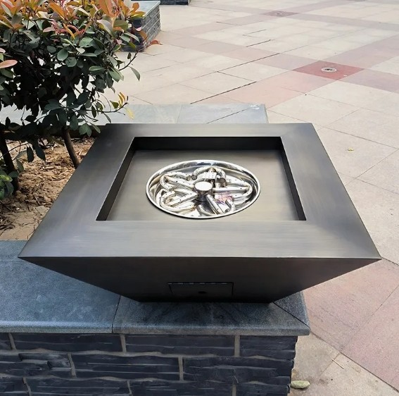 Pool Steel Waterfall Firepit Bowl