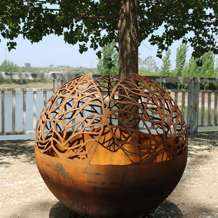 Wood Burning Sphere Fire Pit